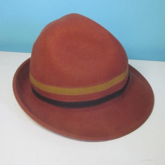 Adora Rusty Orange Wool Hat "One Size" - Picture 6 of 11